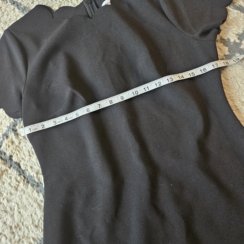 Likely Scalloped Edge Bodycon Little Black Dress Size 12 - Picture 6 of 7